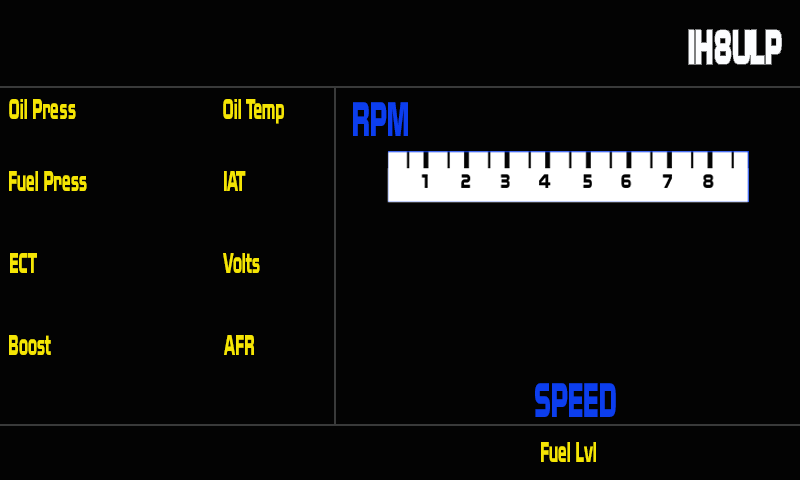 7" Project N 74 Theme Powertune Digital Dash Layout