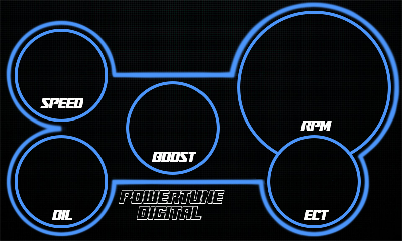 7" Magden Inspired Theme Powertune Digital Dash Layout