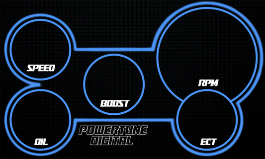 7" Magden Inspired Theme Powertune Digital Dash Layout