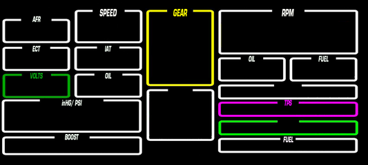 10" Simulation Theme Powertune Digital Dash Layout