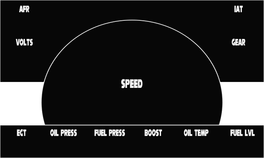 7" OneGauge Theme Powertune Digital Dash Layout